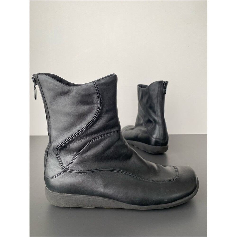 Diesel Black Leather Mid-Calf Zip Boots Men’s 10 Street Contemporary Minimal